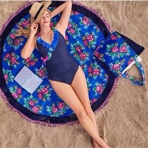 Matilda Jane Daydream Sweet Sunshine Lg Round Towel Floral 100% Cotton One Size
